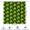 Bright Green Leaf Pattern Shower Curtain Eco-Friendly Bath Decor For Home Living Room Or Bathroom Extra Long Waterproof Shower C