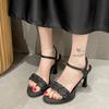 Thick Heel Block Pumps Ladies Shoes Summer 2024 High Heels Sandals for Women Party Weddings Footwear Chunky Heeled The Best Shoe