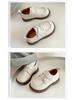 Kinder-Leder-Schuhe mit weicher Sohle - Mädchen Frühling/Herbst Britischer Stil Lässig & Bequem Rutschfeste Lauflernschuhe für Kleinkinder