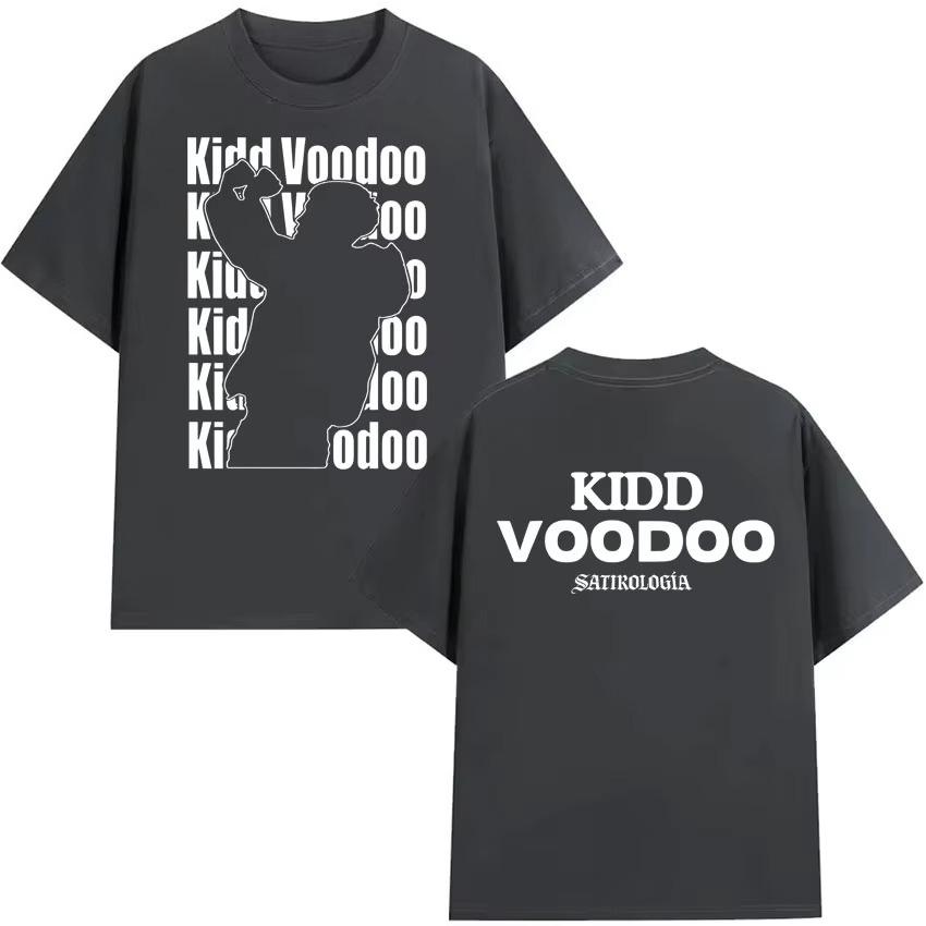 Singer Kidd Voodoo Album Tour 2026 Pattern Fashion Tshirt Summer Mens Women Hiphop Gothic Pure Cotton Retro Shortsleeved Top