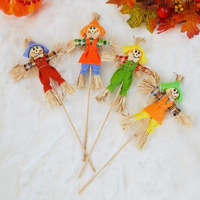 8PCS Party Ghost House Countryside Courtyard Scene Decoration Halloween Decorations Bouquet Packaging Materials Straw Props