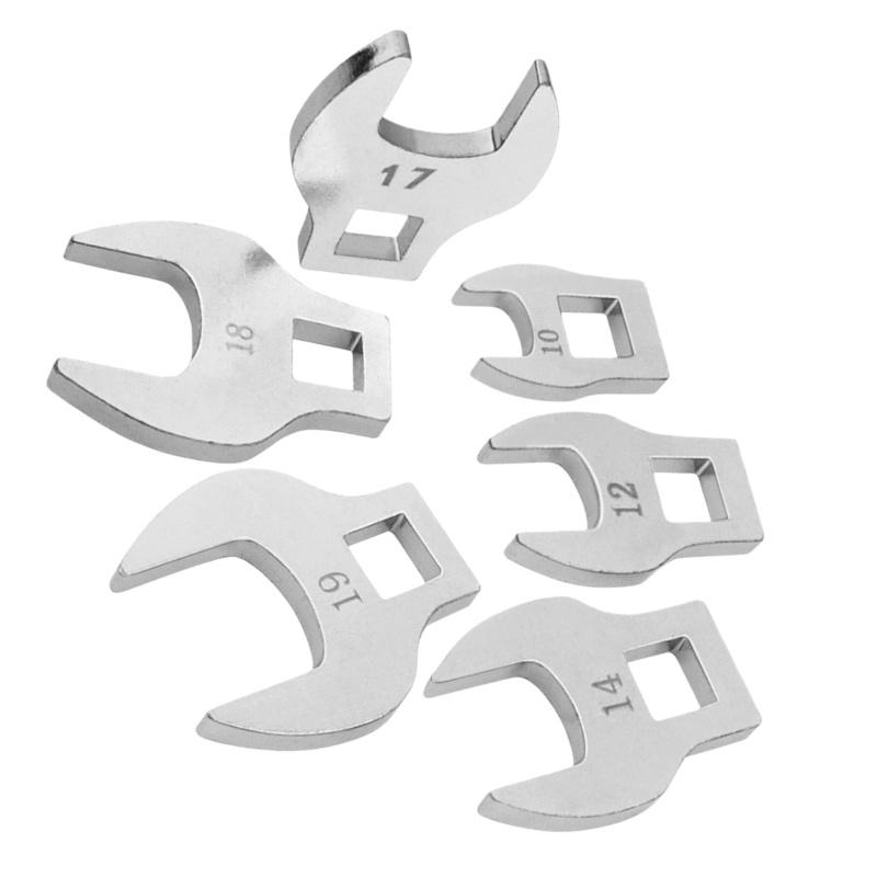 8Pcs 3/8 Inch Interchangeable Handle Bull Head Ratchet Wrench Set Medium Drive L-Shaped Horn Spanner Accessories