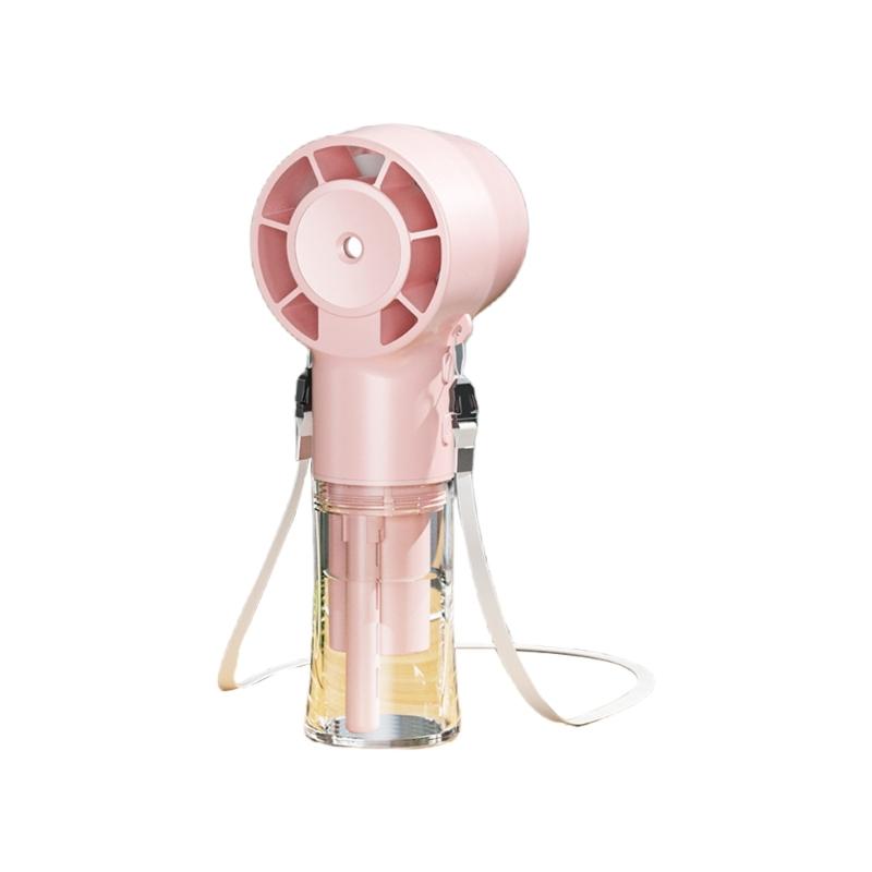 Adjustable Speed Hand Fan Portable Handheld USB Rechargeable Neck Hanging Fan for Travel and Office Cooling Device