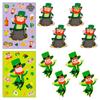 6 Packs of St. Patrick's Festival Independent DIY Cute Wind Parent-Child Interactive Baby Puzzle Change