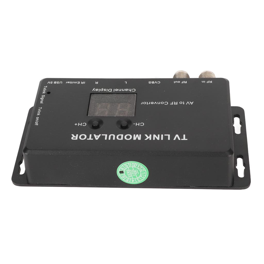UHF Modulator TV Link Modulator 471.25‑885.25MHz Support PAL NTSC AV to RF Converter IR Extender with IR Return