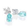 Sweet And Luxurious  Jewelry, European And American Sparkling Personality, Bride'S Wedding, Blue Zircon Earrings