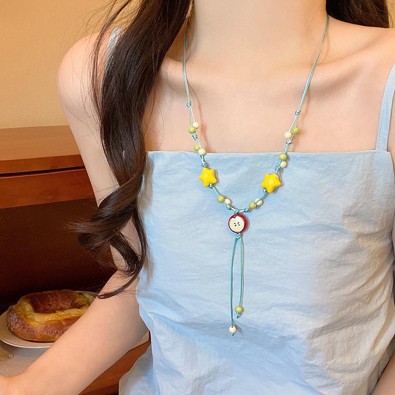 Bohemian Ceramic Necklace: Vintage Ethnic Long Sweater Chain & Zen Choker