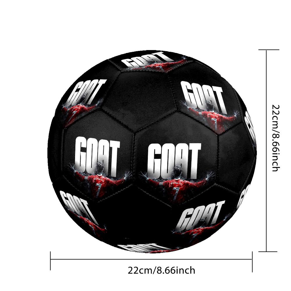 Cristiano Ronaldo 7 Balón de Fútbol Colorido Para Todas las Edades Cosido a Máquina PVC Listo para la Competición Duradero Alto Rebote. TAMAÑO5