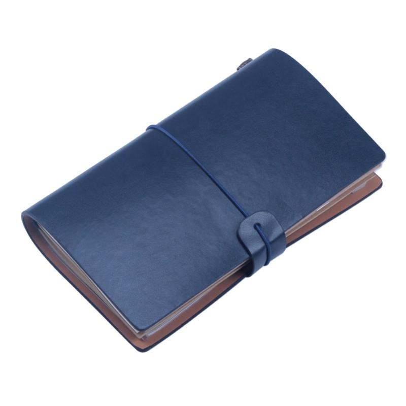 Compact PU Leather Traveler Notebook with Multiple Inserts A6 Size Portable Diary Suitable for Students Professionals