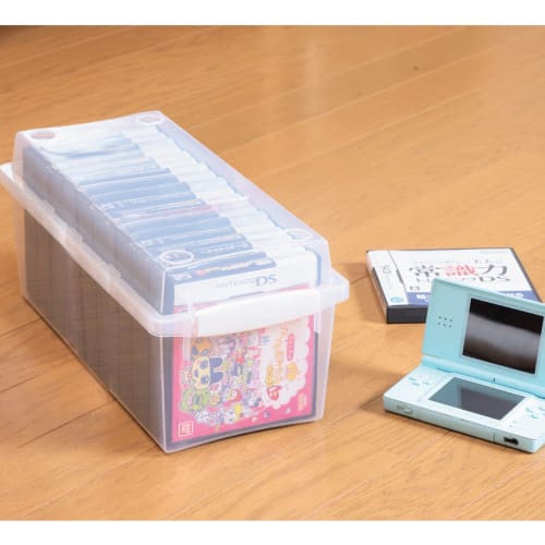 Iris Ohyama Box CD Width 16.4 X Depth 35.3 X Height 15.5cm Clear/White CDB-35