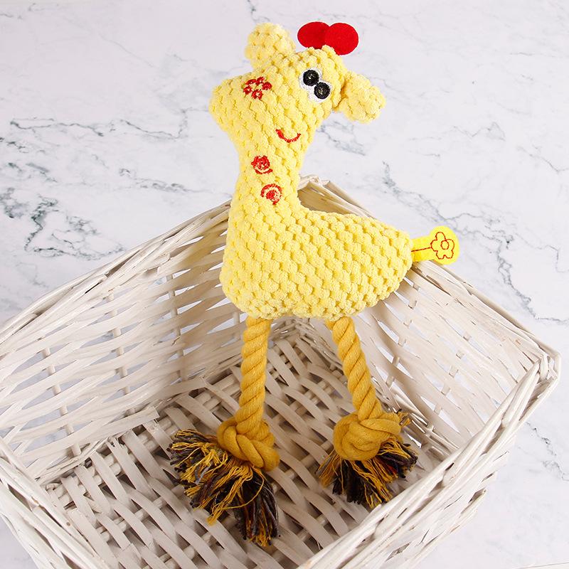 Pet Supplies: Sound-sounding, Tooth-grinding, Biting Cat and Dog Toys, Corn Kernels, Plush Cotton Ropes, Deer