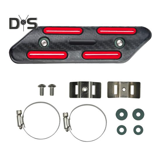 Motorrad-Auspuffrohrabdeckung, Verbrühungsschutz, Wärmedämmung, Universal-Motorrad-Auspuffrohrverkleidungsschutz, Schild, Schutz, Modifikation, Ersatzteile