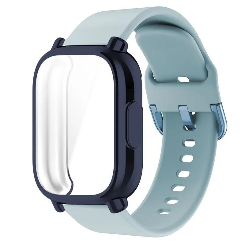 22mm Silicone Strap With Case For Xiaomi Redmi Watch 5 Active Lite Smart Watch Wrist Band TPU Case For Redmi Watch 5 Active Lite