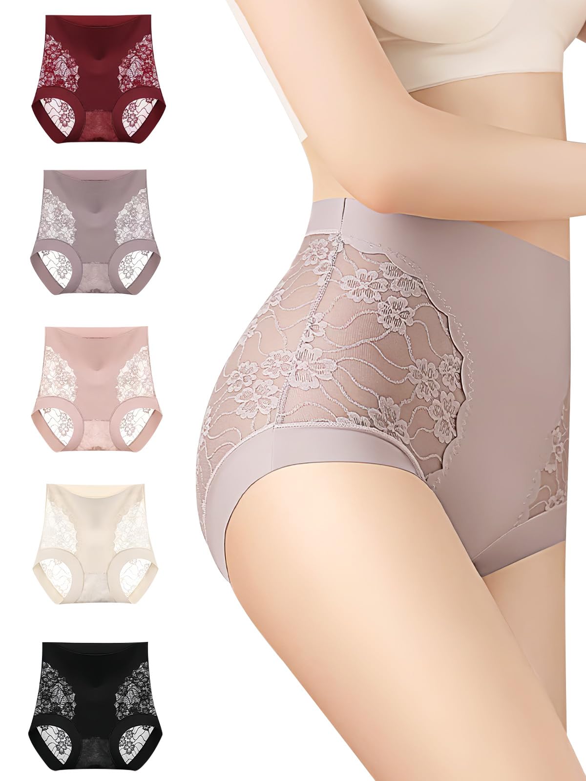 

Veimia Panties Floral Lace Panties with Breathable and Stretchy Design for a Beautiful Antibacterial Crotch for Hygiene and Hip The Secret to a