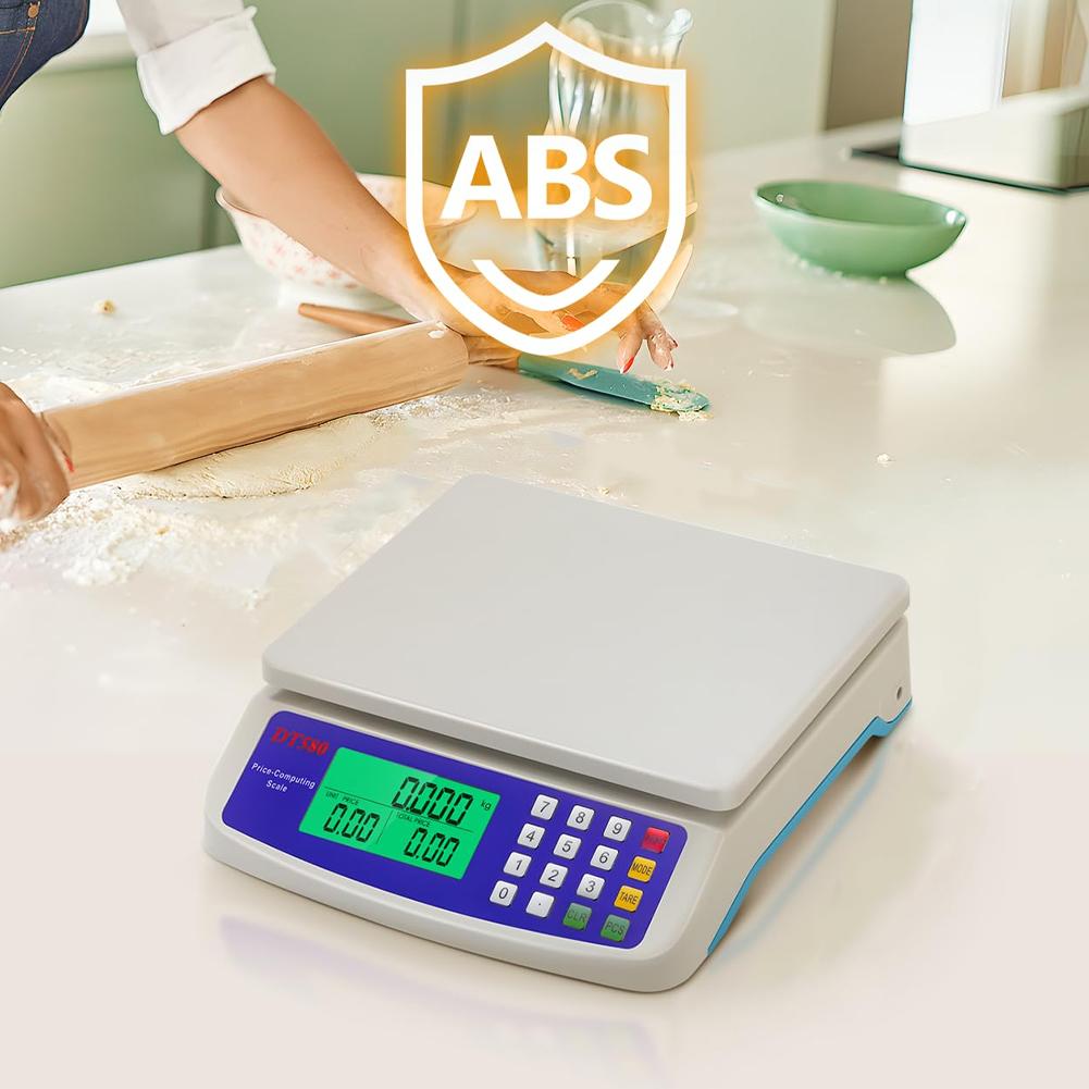 30kg/1g Commercial Food Scale Multi-Function Price Computing Scale with Tare Function Coins Counting Scale for Meat Vegetables