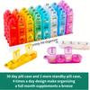 Monthly Pill Organizer 3 Times a Day One Month Medicine Organizer, 31 Day Pill Case Pill Container To Hold Vitamin, Supplement