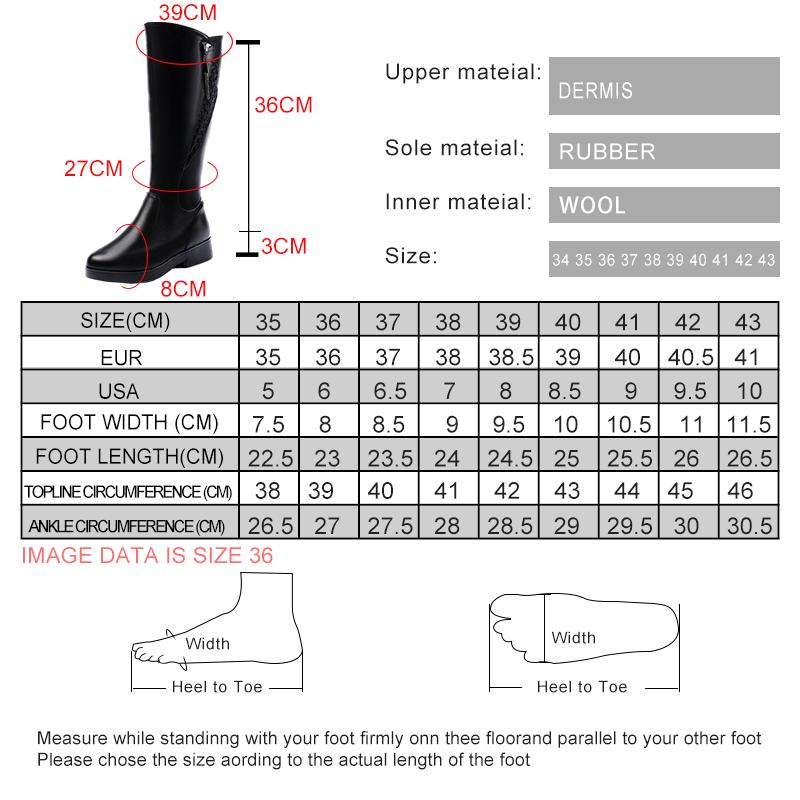 Fashion AIYUQI Women Winter Boots 2025 New Genuine Leather Women Long Boots Anti Slip Large Size 41 42 43 Wool Warm Knight Boots Women