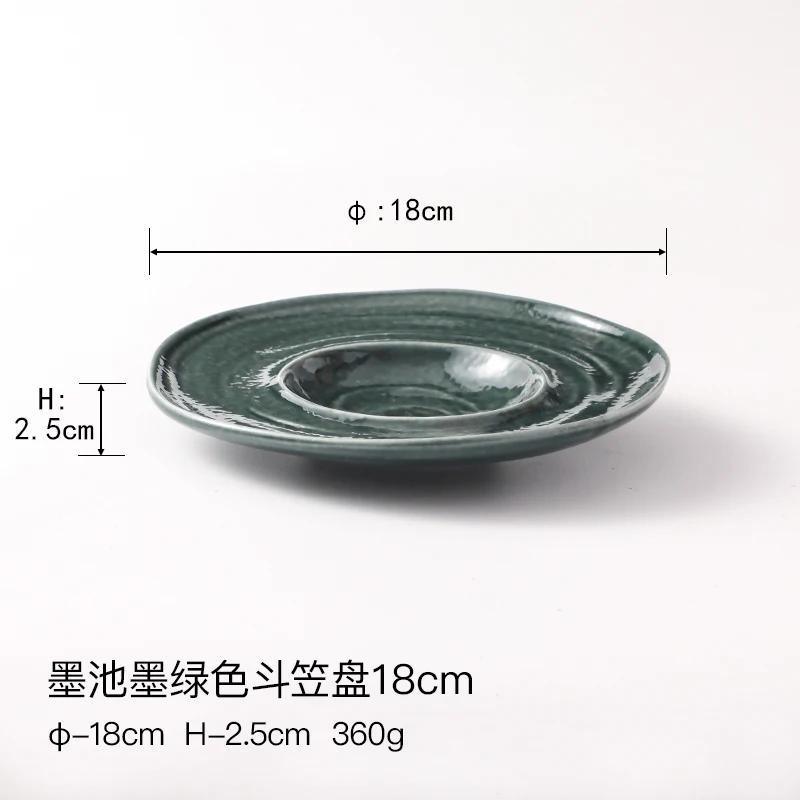 

Hat-ceramic Dinner Plate Western Soup Plates Pasta Plates Sashimi Plate Dessert Bowl Fruit Salad Bowl Sushi Dish Dim Sum Dish зелений