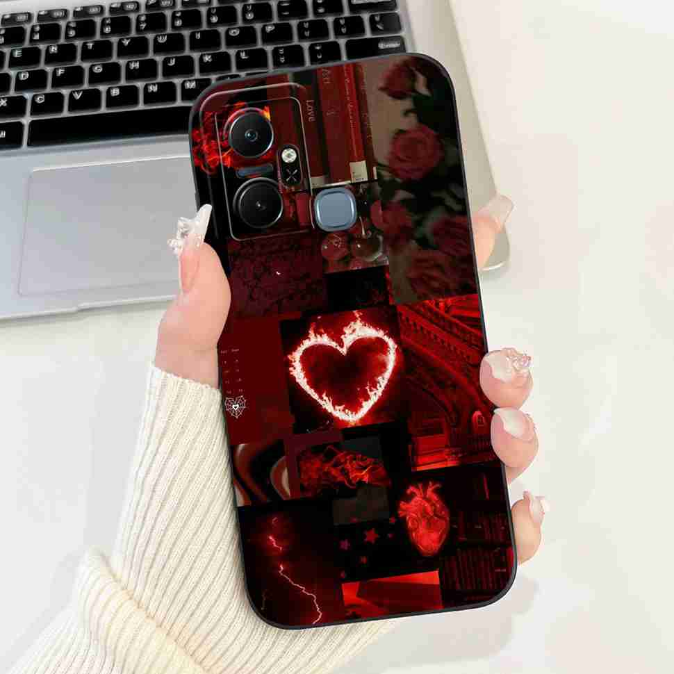 For Infinix Smart 6 Plus X6823C Case Luxury Floral Fashion Soft Silicone Cover For Infinix Smart 6Plus X6823 6.6" Phone Case