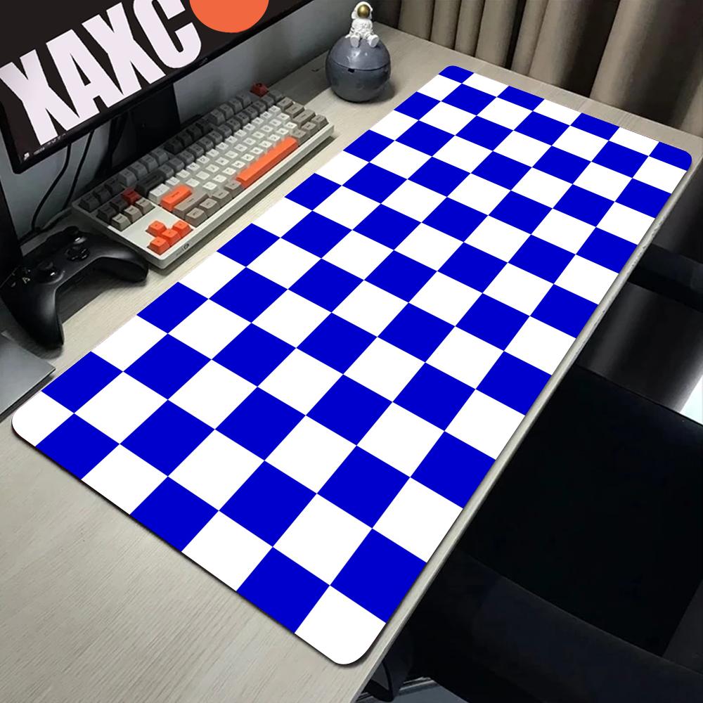 Black And White Checkered Mousepad Gamer Gaming Laptops Mausepad Mouse Pad Computer Mouse Ped Pc Accessories Rubber Mat Deskmat