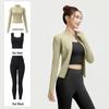 Juyitang Spring & Autumn Seamless Yoga 3-Piece Set: Slim-Fit Fitness & Running Outfit