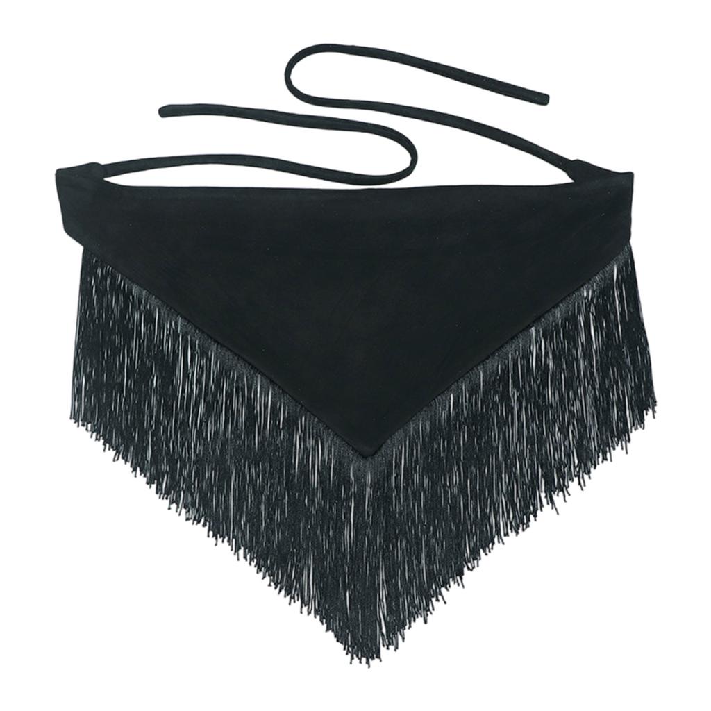 Fringed Corset Belt Women Waspie Belt Self Tieup Waistband Victorian Cincher Belt Halloween Cosplay Costume Accessories