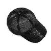 Boné de Beisebol de Lantejoulas Feminino Verão Boné de Malha Respirável Chapéu de Sol para Exterior