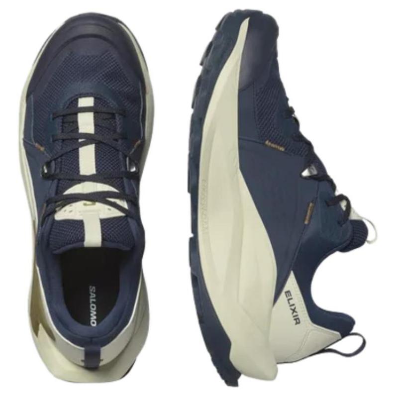 SALOMON Elixir Anti-Slip Wear-Resistant Low-Top Trekking Shoes Men's Blue Sneakers L47565700