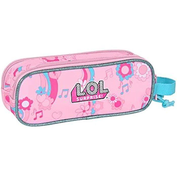 Trousse pour enfant - safta - lol surprise! glow girl - confortable - 21 x 6 x 8 cm - rose