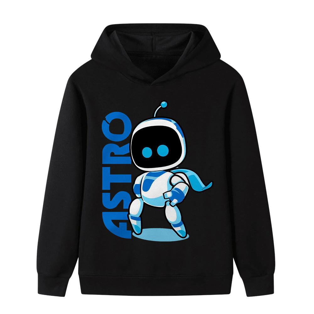 

B1337 Детская толстовка с капюшоном для мальчиков и девочек с принтом Astro Bot, повседневная, с длинным рукавом 100cm чёрный