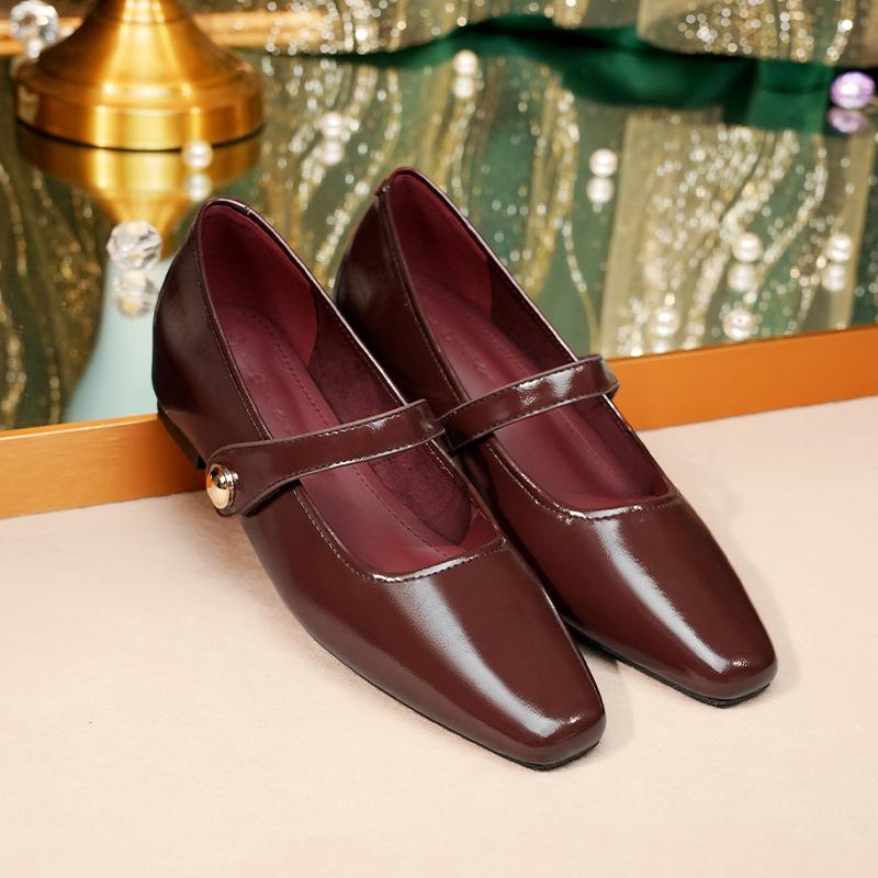 

Винтажные туфли Мэри Джейн на толстом каблуке с одной пуговицей, женские профессиональные туфли Мэри Джейн 40