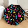 1PC Music NotesHeart Symbols Pattern Small Travel Compact Windproof Umbrella, Automatic Folding Umbrella, Automatic Open/Close ,Gift-146