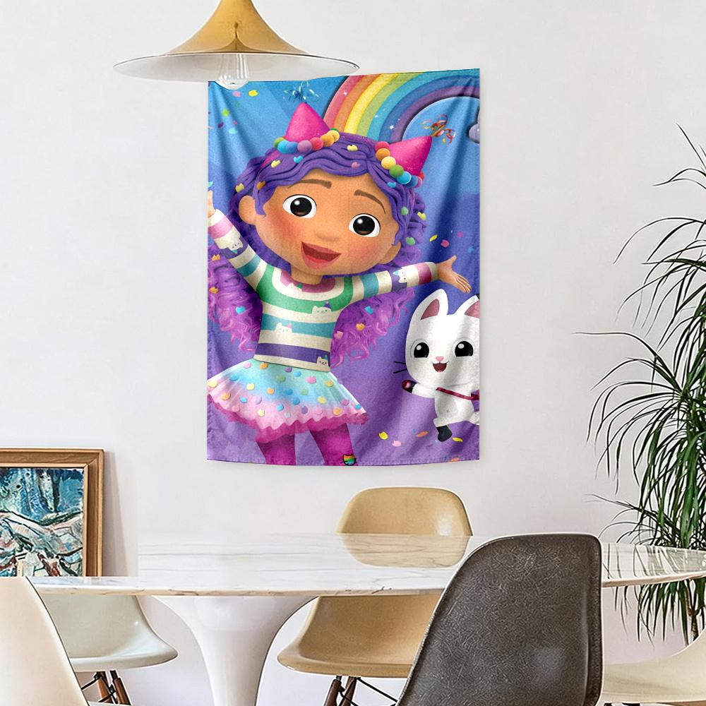 Gabby'S Dollhouse Vintage Tapestry Rustic Farmhouse Perfect For Balcony Studio Wall Living Room Four Seasons Hand Painted Style Gift For Birthday