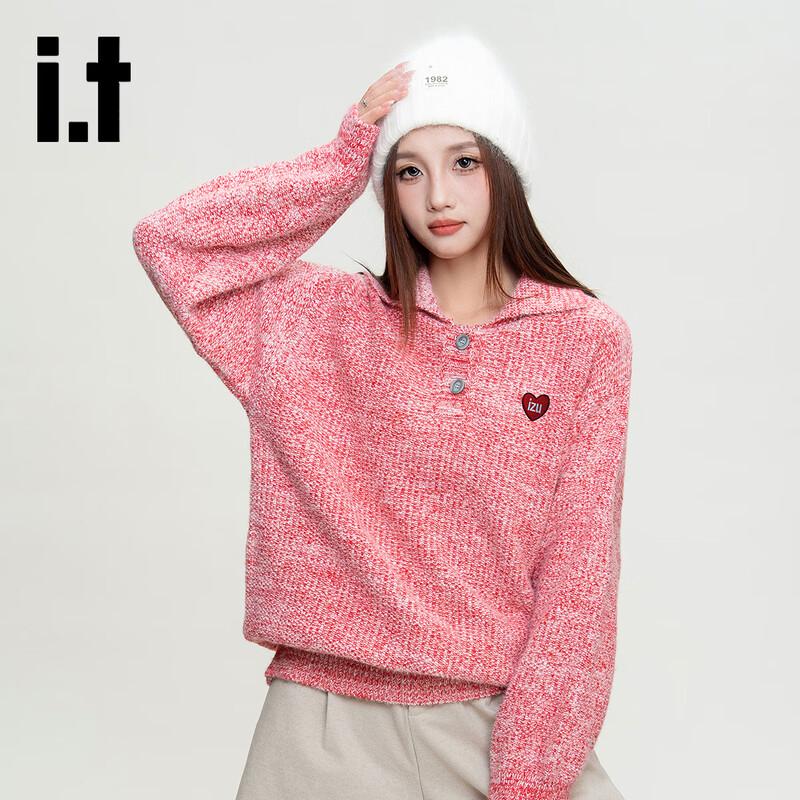 

izzue Women s Retro Polo Knit Sweater L