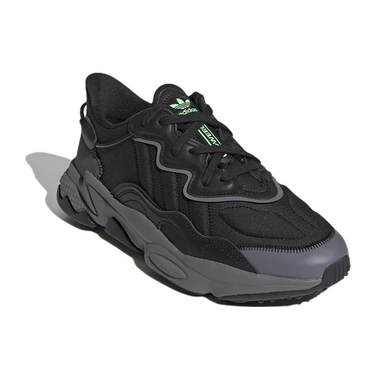 Adidas Ozweego Black Charcoal Screaming Green Men Sneakers Core-Black Charcoal-Solid-Grey HR1168