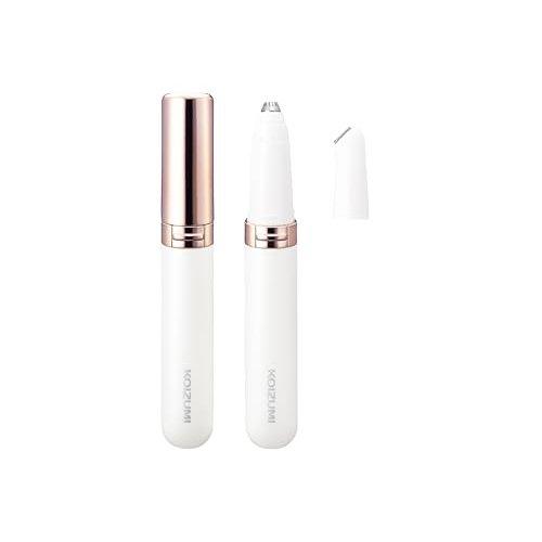 Koizumi Eyebrow Shaver 2-in-1 Battery-Operated Trimmer and Rotary Blade White KLC-0741/W