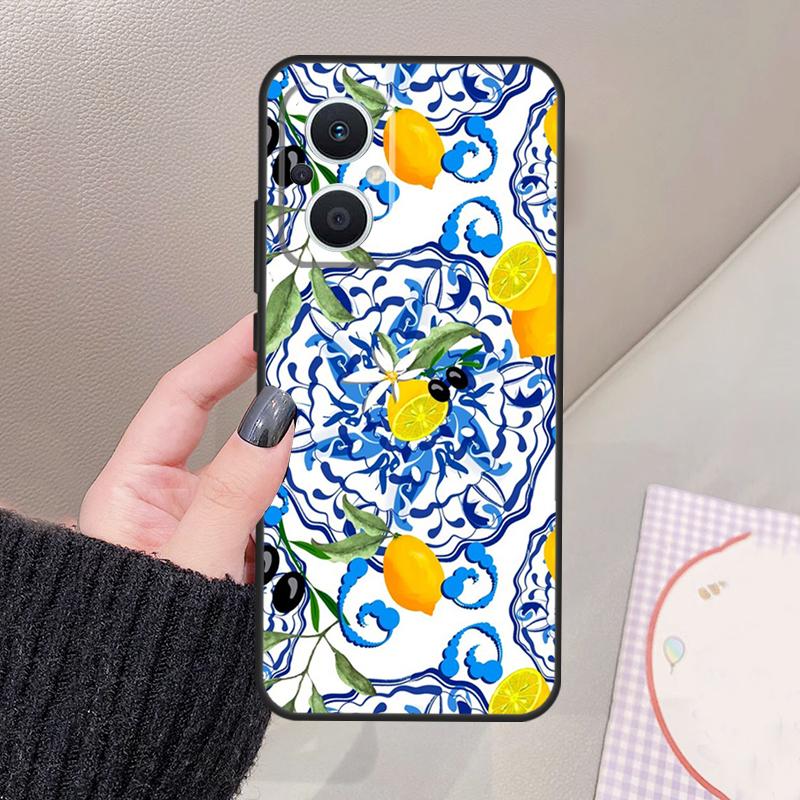 Mediterranean Lemon Funda For OPPO Reno 11 12 13 14 Pro 11F 12F 13F 14F 7 8 Lite OPPO Find X9 X6 X5 X8 Pro Case