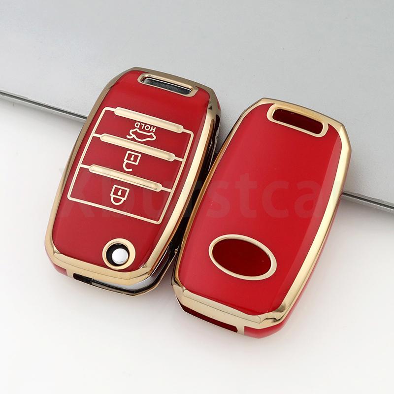 3/4 Buttons TPU Car Key Case For Kia Rio 3 K2 Ceed Cerato K3 Sportage 4 Picanto K5 Optima Sorento Forte Stinger 2017 2018