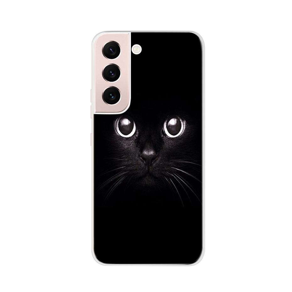 Beautiful Flower Phone Case For Samsung Galaxy S22 Pro S 22 Ultra 5G Case Cute Cat Soft Silicone TPU Cover For Samsung S22 22Pro