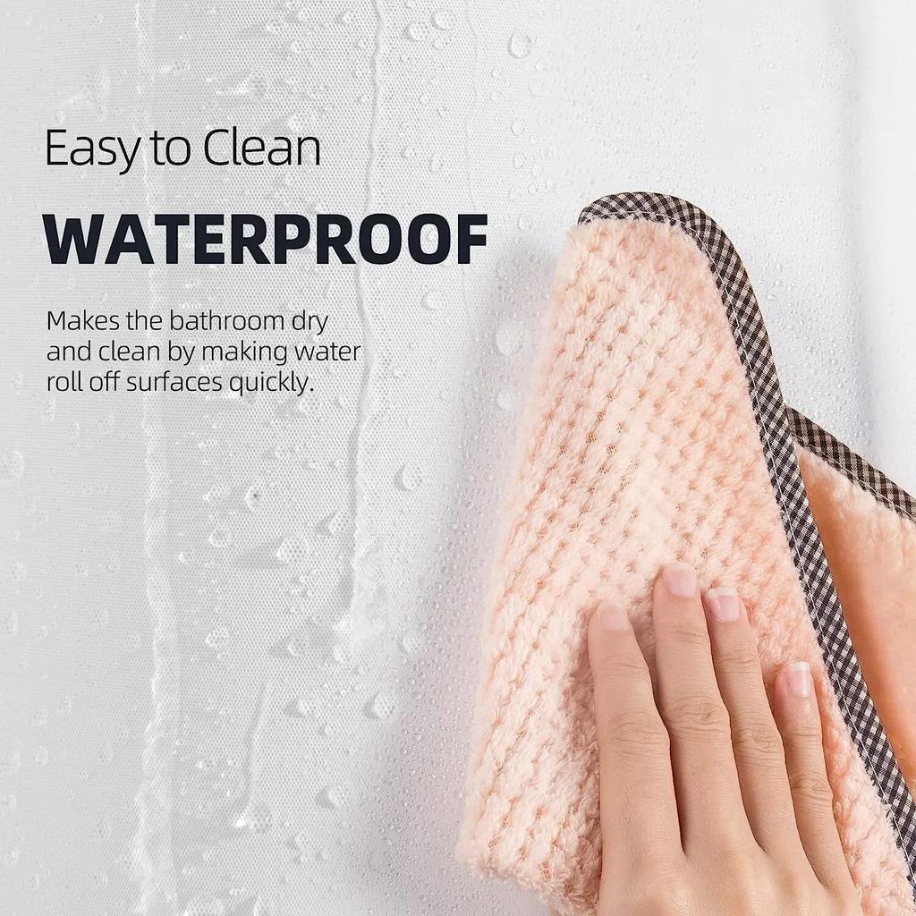 1Pc Lightweight Shower Curtain Liner With Bottom Magnets, Waterproof Plastic Peva Bath Curtain For Bathroom Decor & Accessories