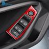 Real Soft Carbon Fiber for BMW 1 2 Series F40 F44     2024 Car Door Window Switch Lifter Panel Interior Stickers