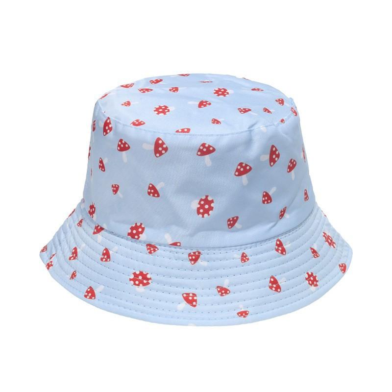 Unisex Vegetables Fruits Print Bucket Hats For Women Girls Summer Double-Sided Foldable Panama Sun Hat Fruit Bob Fisherman Caps
