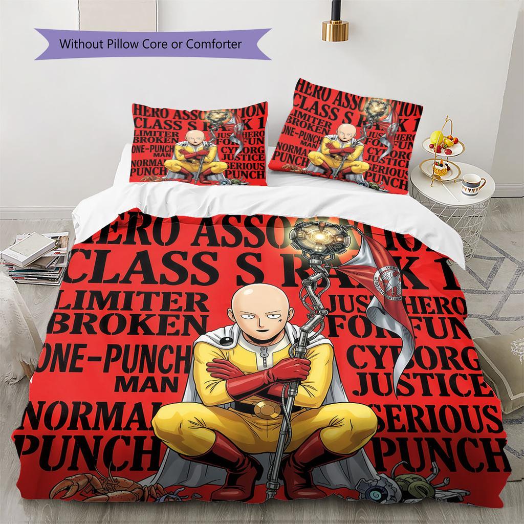 One-Punch Man Soft Duvet Cover Children's Bedding Set,Extra Large Size Christmas Gifts Various Sizes Available -HE105