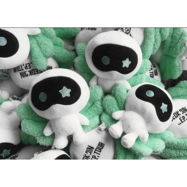Korea Wootteo Plyslegetøj Kawaii Udstoppet Dukke til Rygsæk Vedhæng Bølge Ny JIN Design Astronaut Vinger Nøglering Fans Støtte Gave