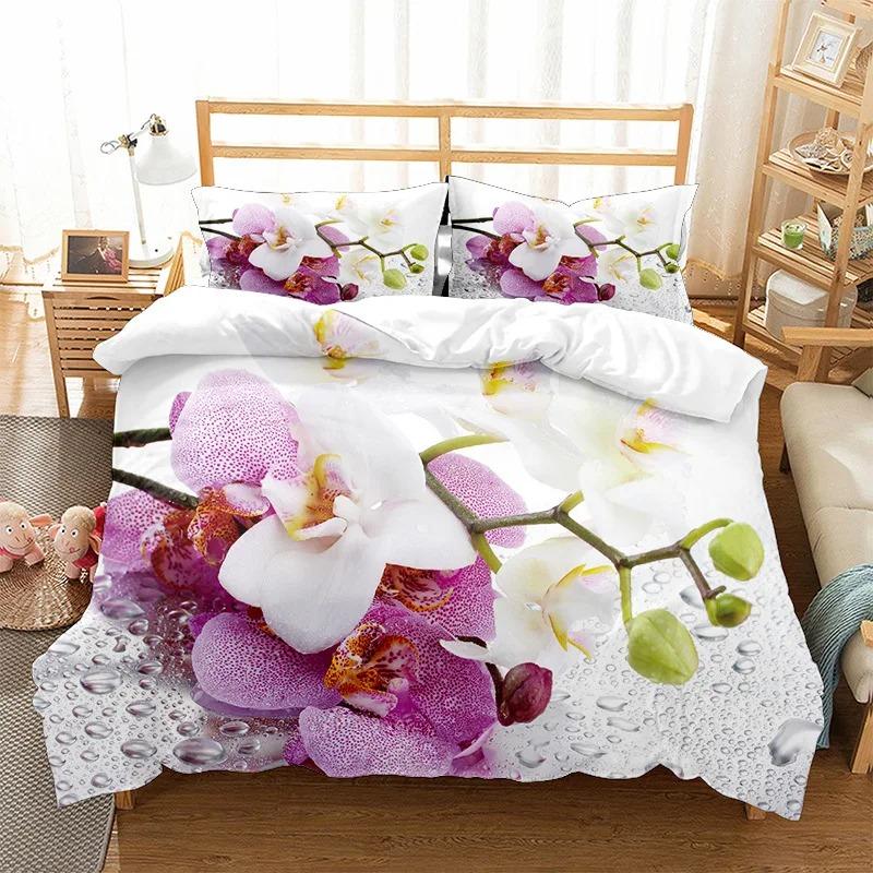 Japanese Duvet Cover Branch of A Flourishing Sakura Tree Flowers Cherry Blossoms Spring Art Polyester Bedding Set Full/King Size