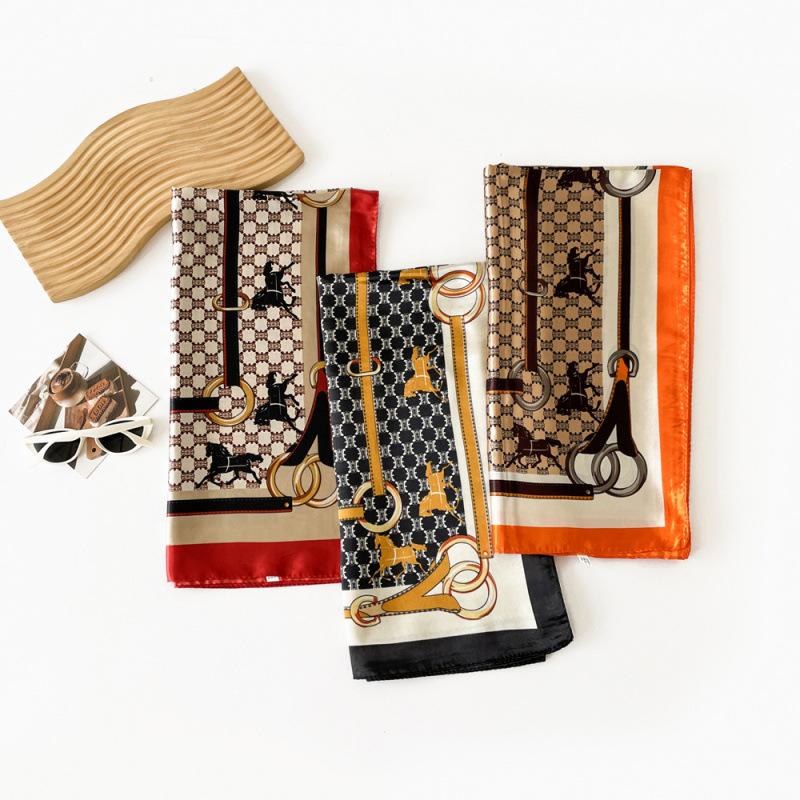 90 * 90 cm Vară Femei Nouă Eșarfă Mediu spre Lungă Şal Respirabil Protecție solară La modă Versatilă Premium Eșarfă de mătase