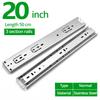 Stainless Steel Cabinet Slides Soft Close Three-Section Drawer Rails Drawer Slides Buffer Damper Rails Hardware