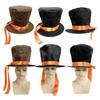Top Hat Jazz Era Cabaret Hat Lightweight Cotton Blend Suitable For Parties Costume Event