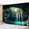 2D Waterfall Cave Backdrop for Photography & Live Stream