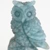 Blue Aventurine Owl Natural Stone Shipped as Good Interior Sculpture, 50mm, Ornament, One-of-a-Kind, Is, Fortune, Luck, Decor, Owl,